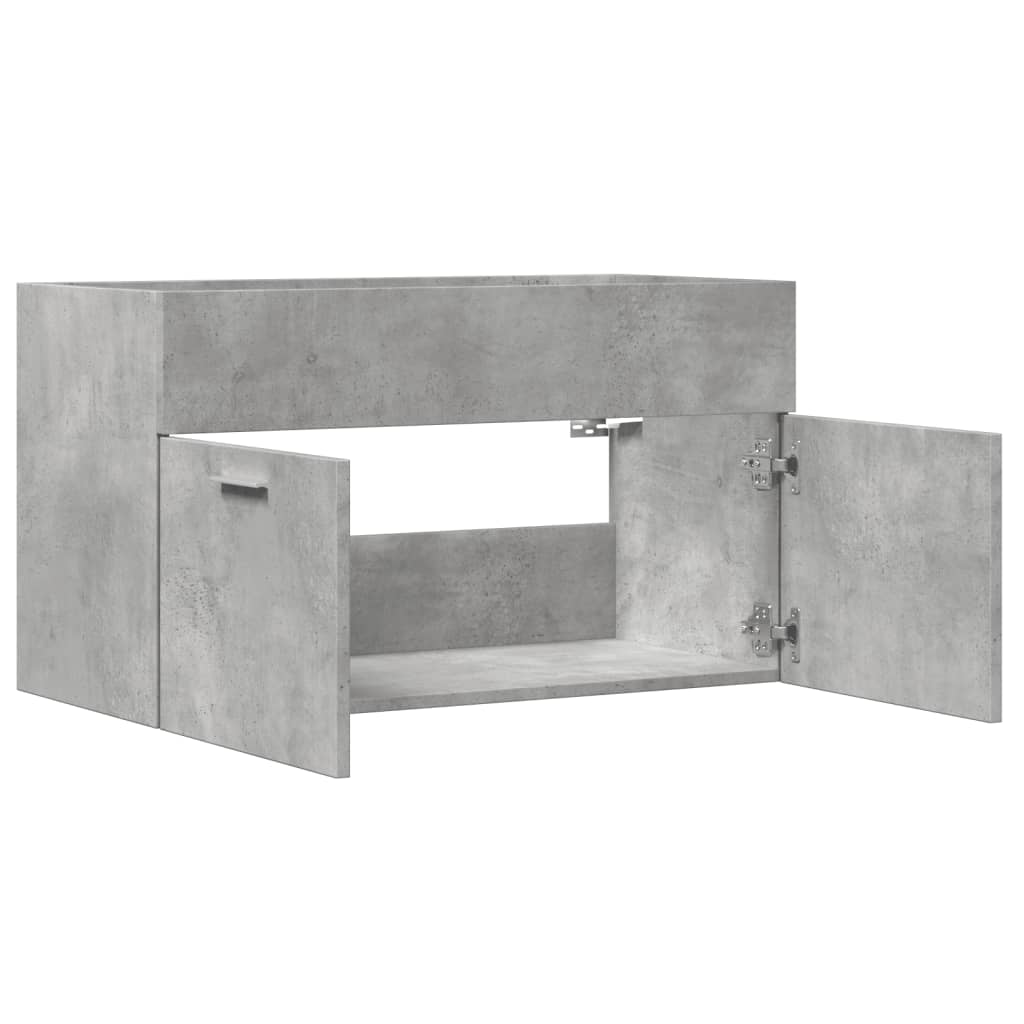betonszürke szerelt fa mosdószekrény 80 x 38,5 x 46 cm