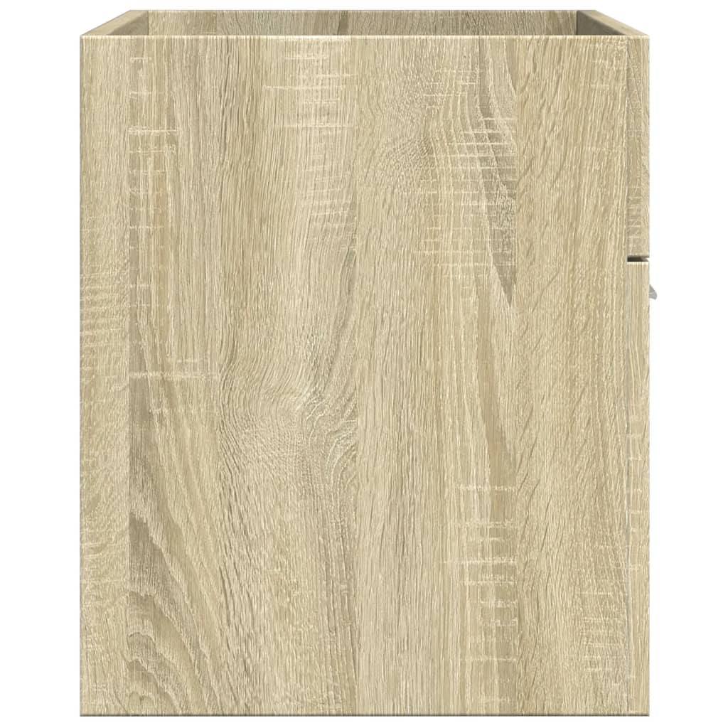 sonoma tölgy szerelt fa fürdőszobai mosdószekrény 90x38,5x46 cm