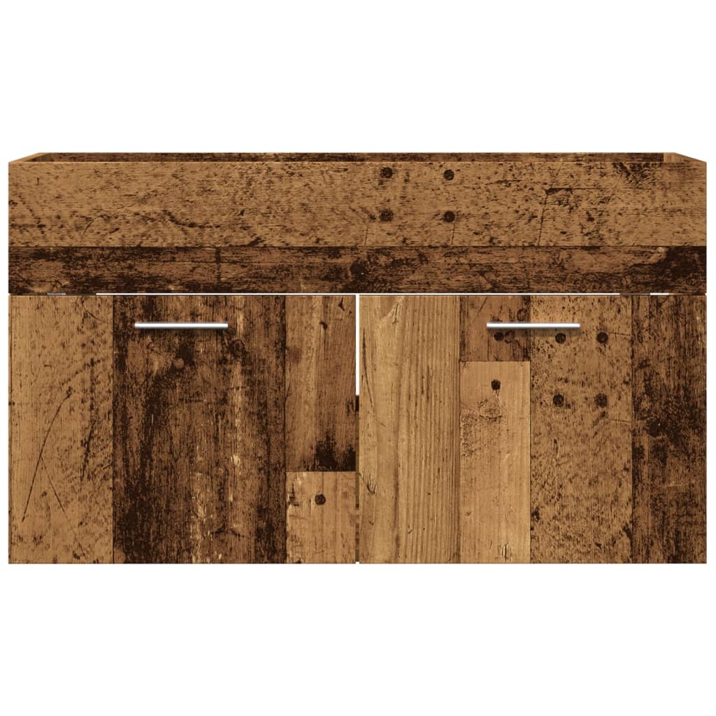 antik fa színű szerelt fa mosdószekrény 90x38,5x46 cm