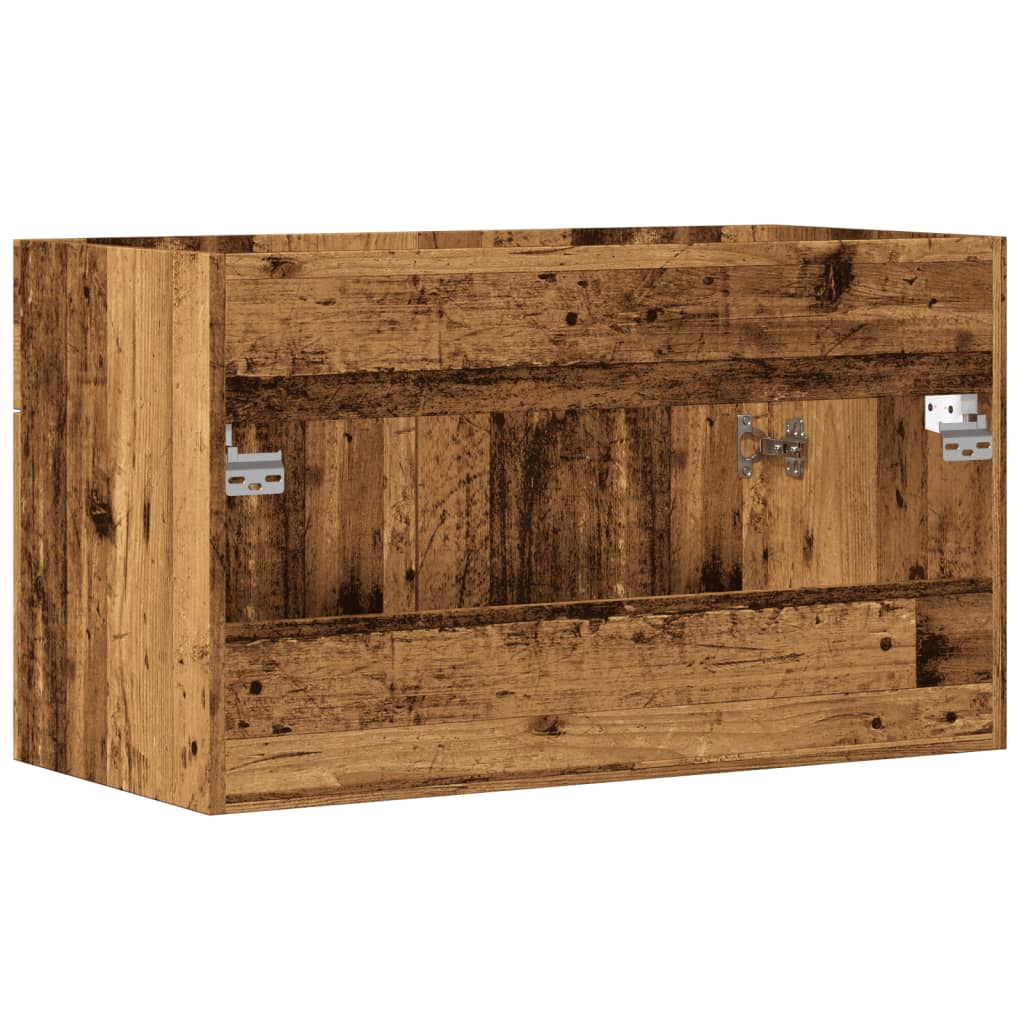 antik fa színű szerelt fa mosdószekrény 90x38,5x46 cm