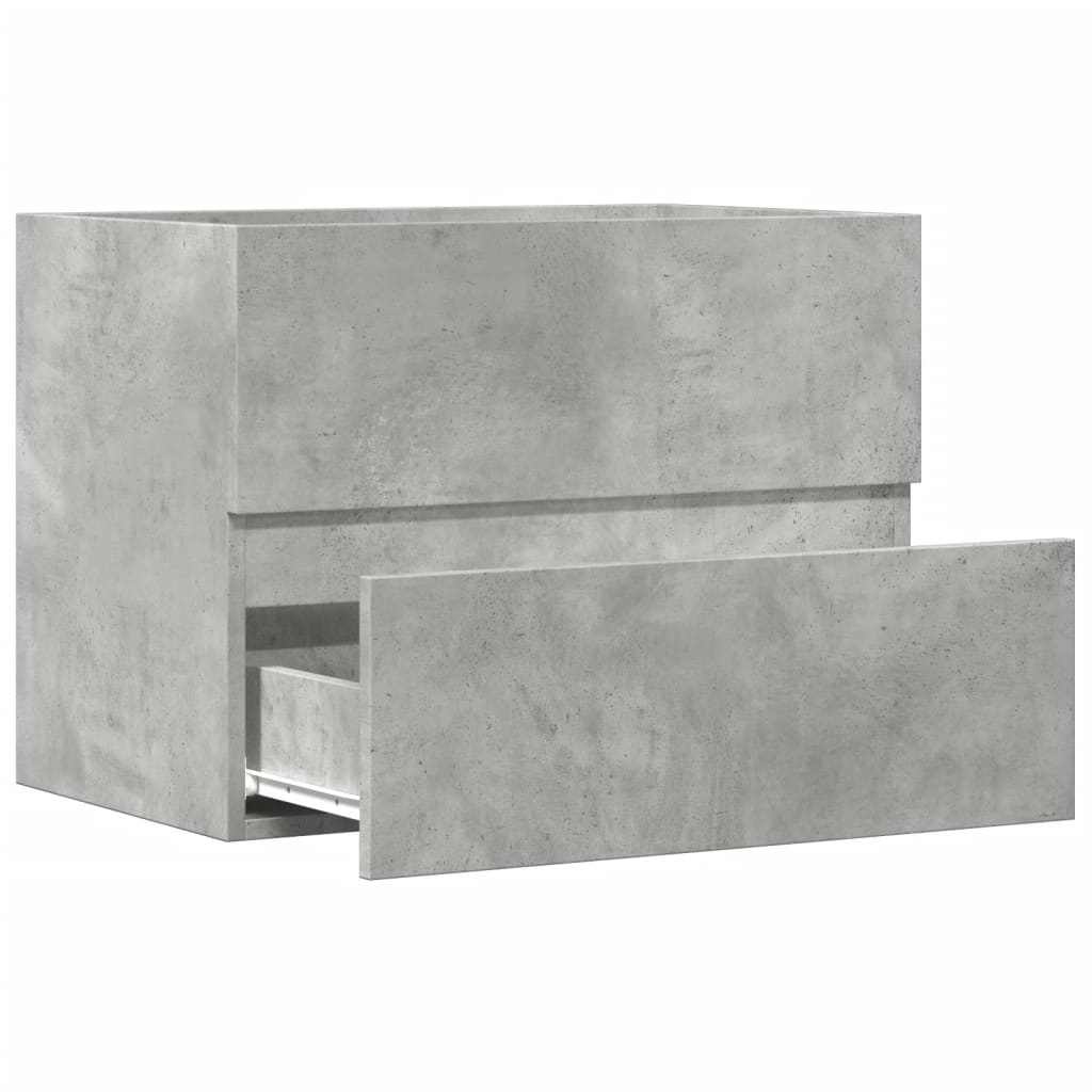 betonszürke szerelt fa fürdőszobaszekrény 60 x 38,5 x 45 cm