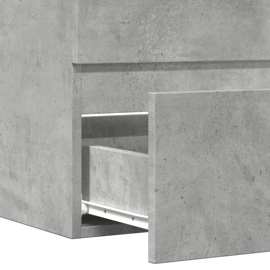 betonszürke szerelt fa fürdőszobaszekrény 60 x 38,5 x 45 cm
