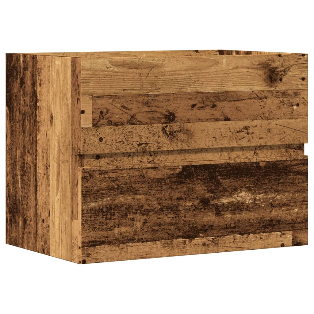 antik fa színű szerelt fa fürdőszobaszekrény 60 x 38,5 x 45 cm