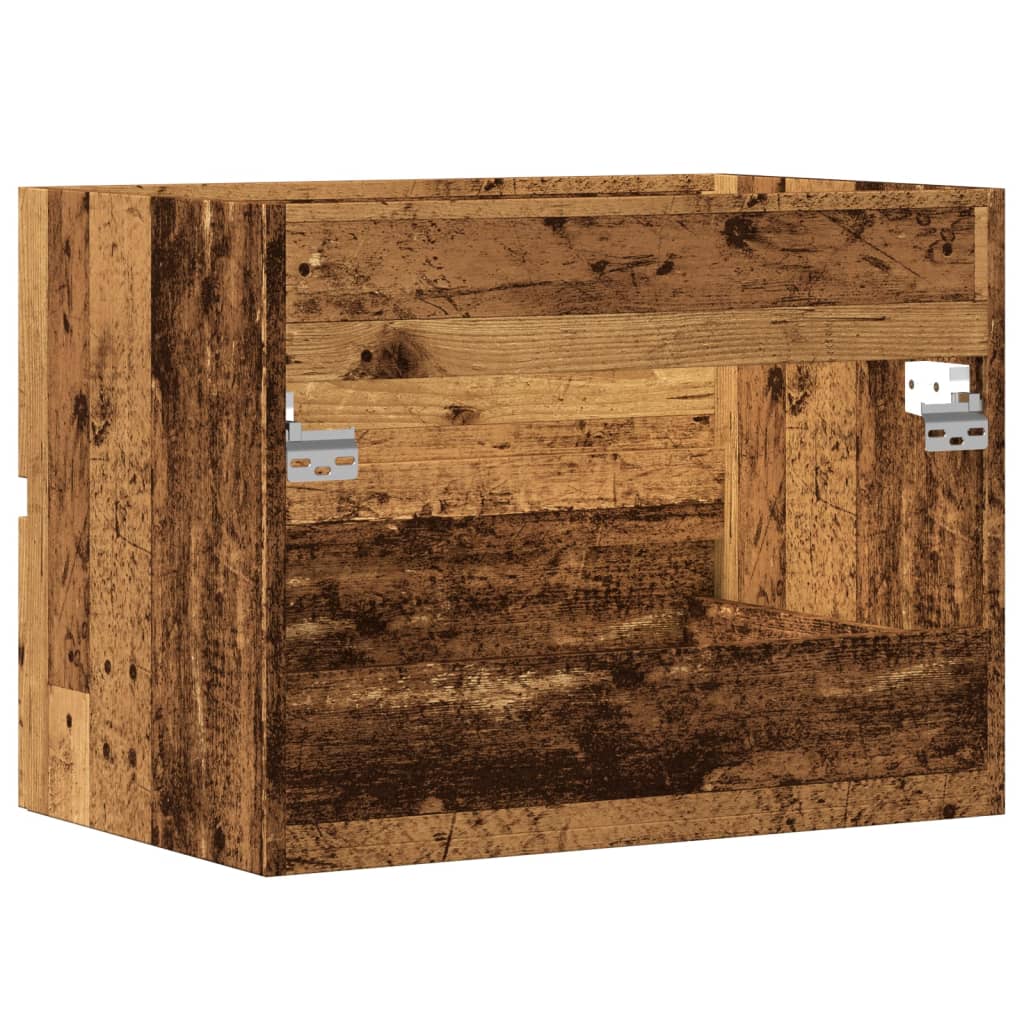 antik fa színű szerelt fa fürdőszobaszekrény 60 x 38,5 x 45 cm