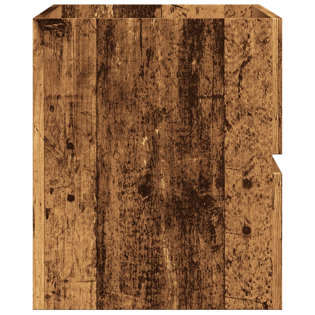 antik fa színű szerelt fa függő fürdőszobaszekrény 80x38,5x45cm