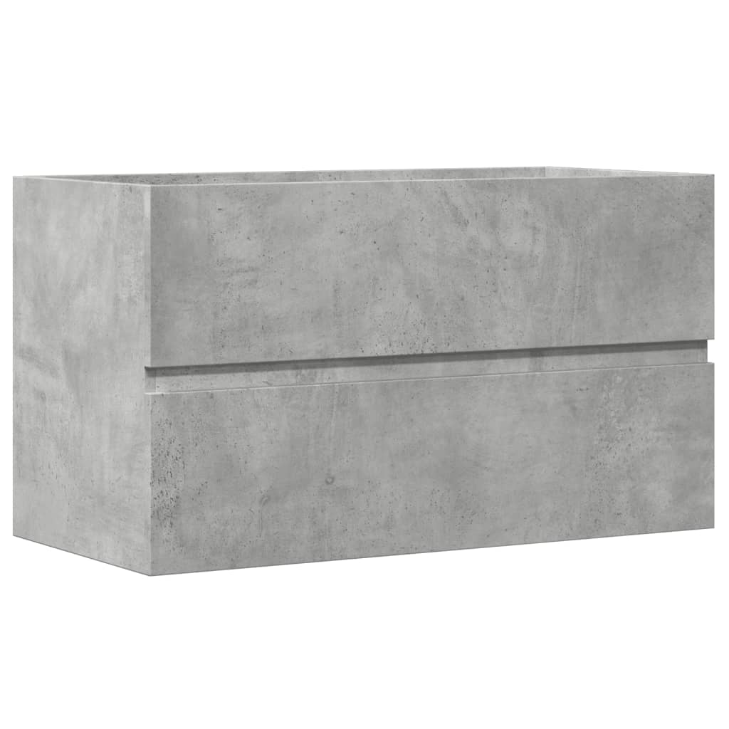 betonszürke szerelt fa mosdószekrény 90 x 38,5 x 45 cm