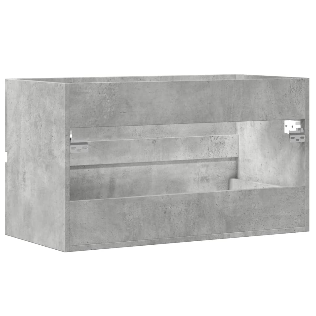betonszürke szerelt fa mosdószekrény 90 x 38,5 x 45 cm