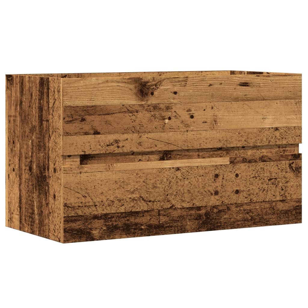 antik fa színű szerelt fa mosdószekrény 90 x 38,5 x 45 cm