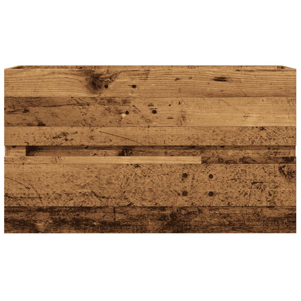 antik fa színű szerelt fa mosdószekrény 90 x 38,5 x 45 cm