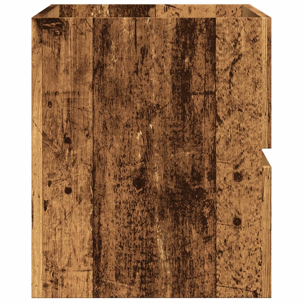 antik fa színű szerelt fa mosdószekrény 90 x 38,5 x 45 cm