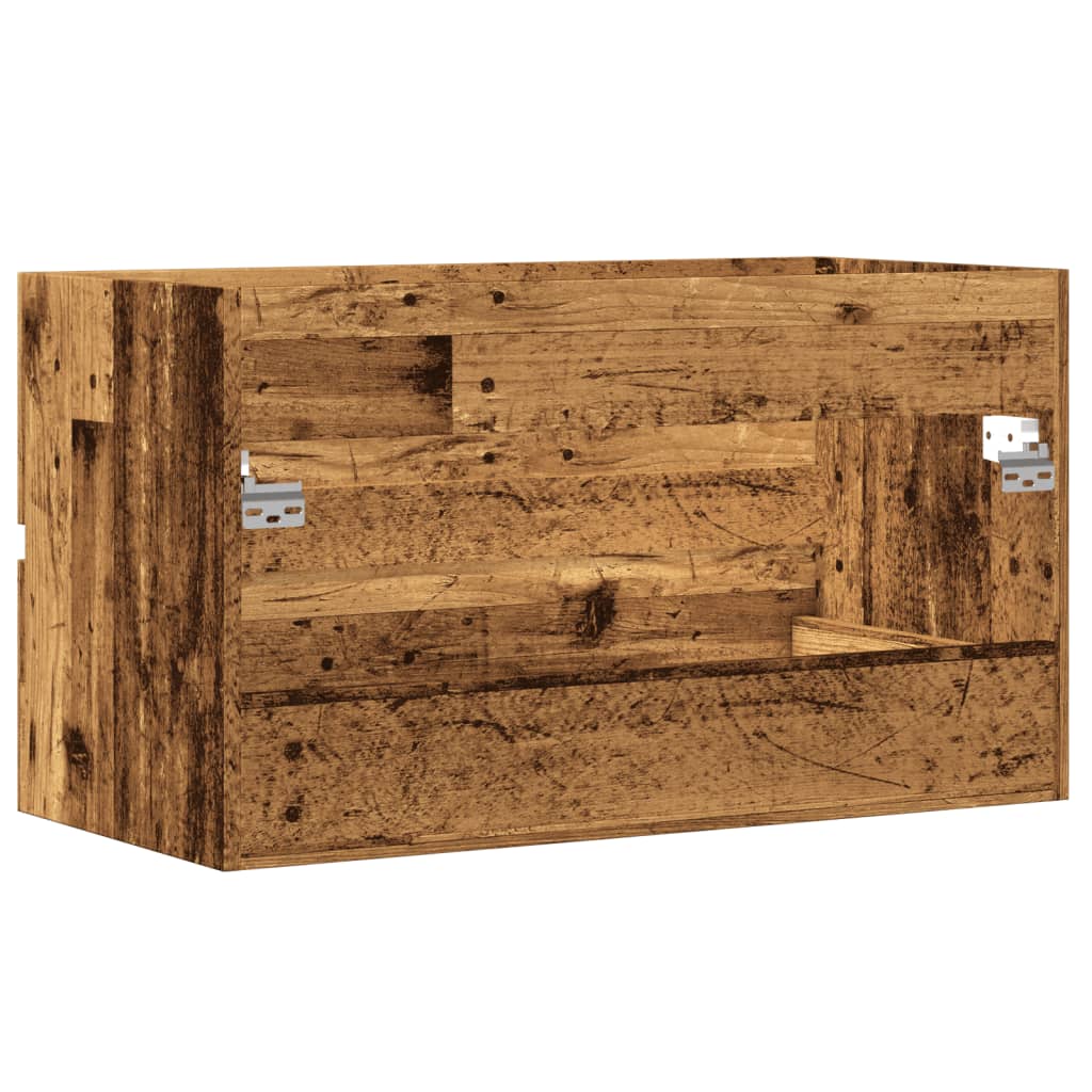 antik fa színű szerelt fa mosdószekrény 90 x 38,5 x 45 cm