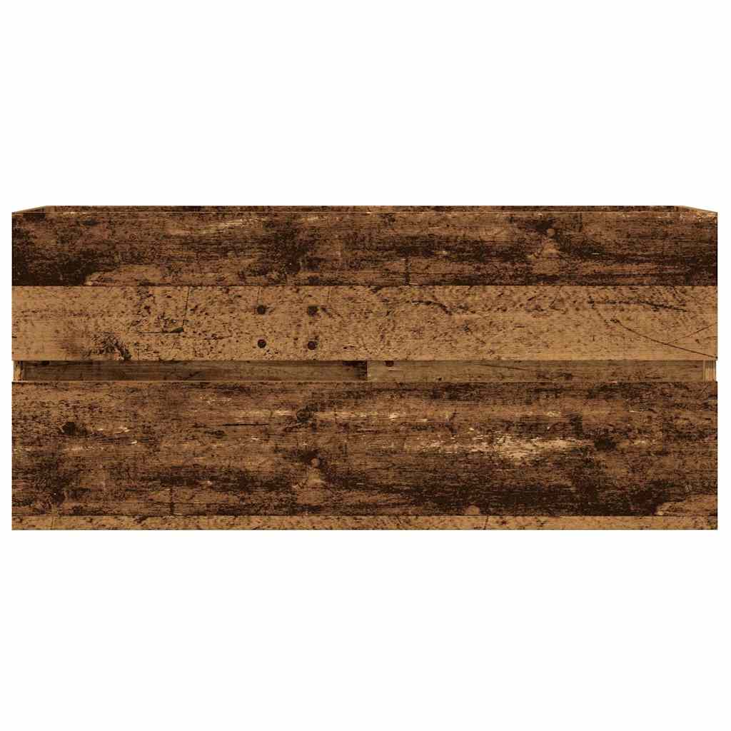 antik fa színű szerelt fa mosdószekrény 100 x 38,5 x 45 cm