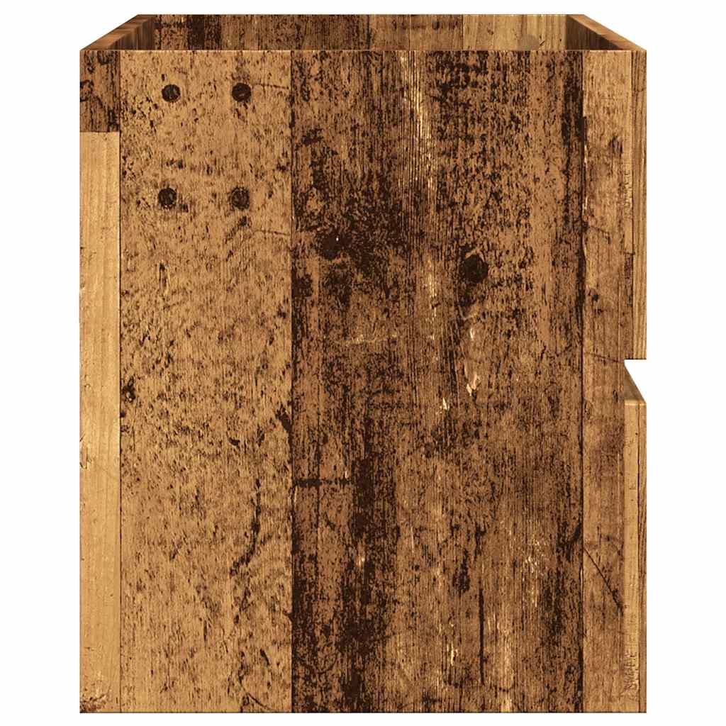 antik fa színű szerelt fa mosdószekrény 100 x 38,5 x 45 cm