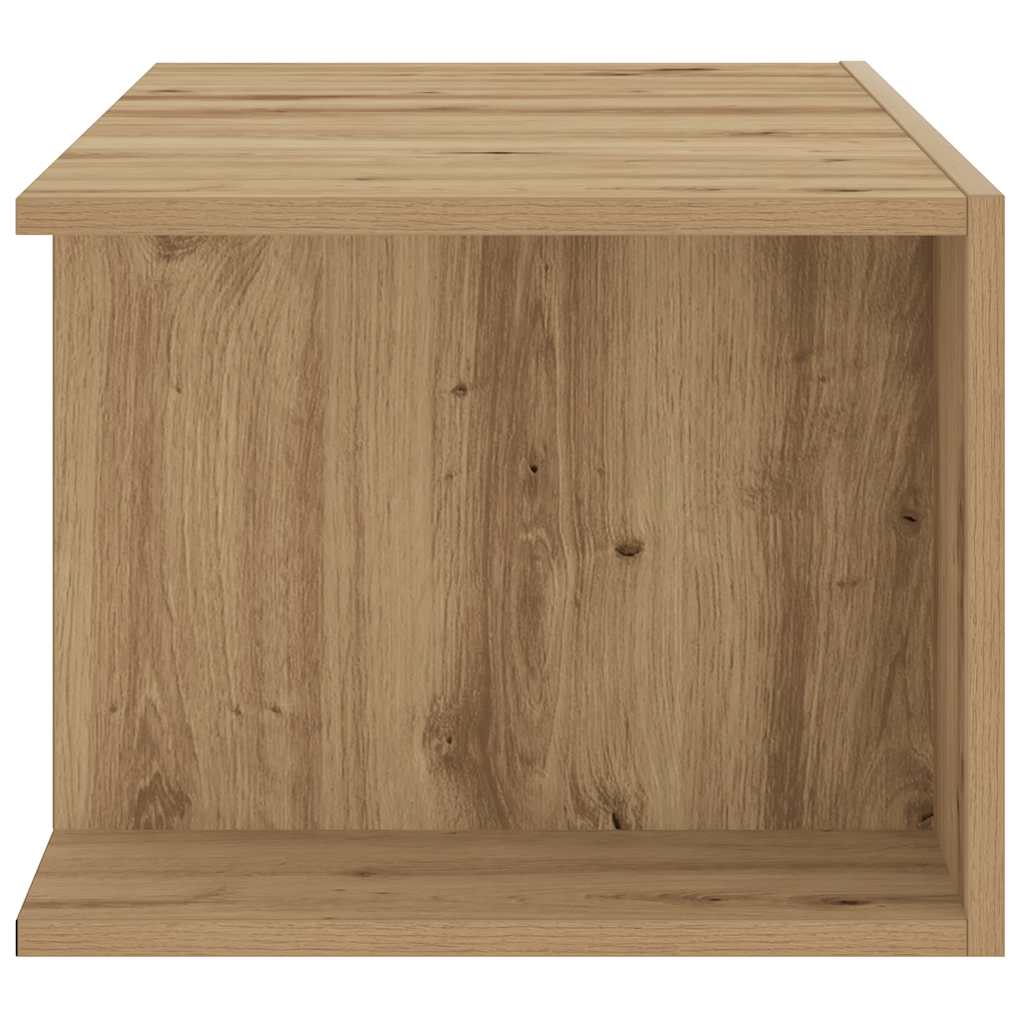 kézműves tölgy szerelt fa TV-szekrény LED-ekkel 90x39x30 cm