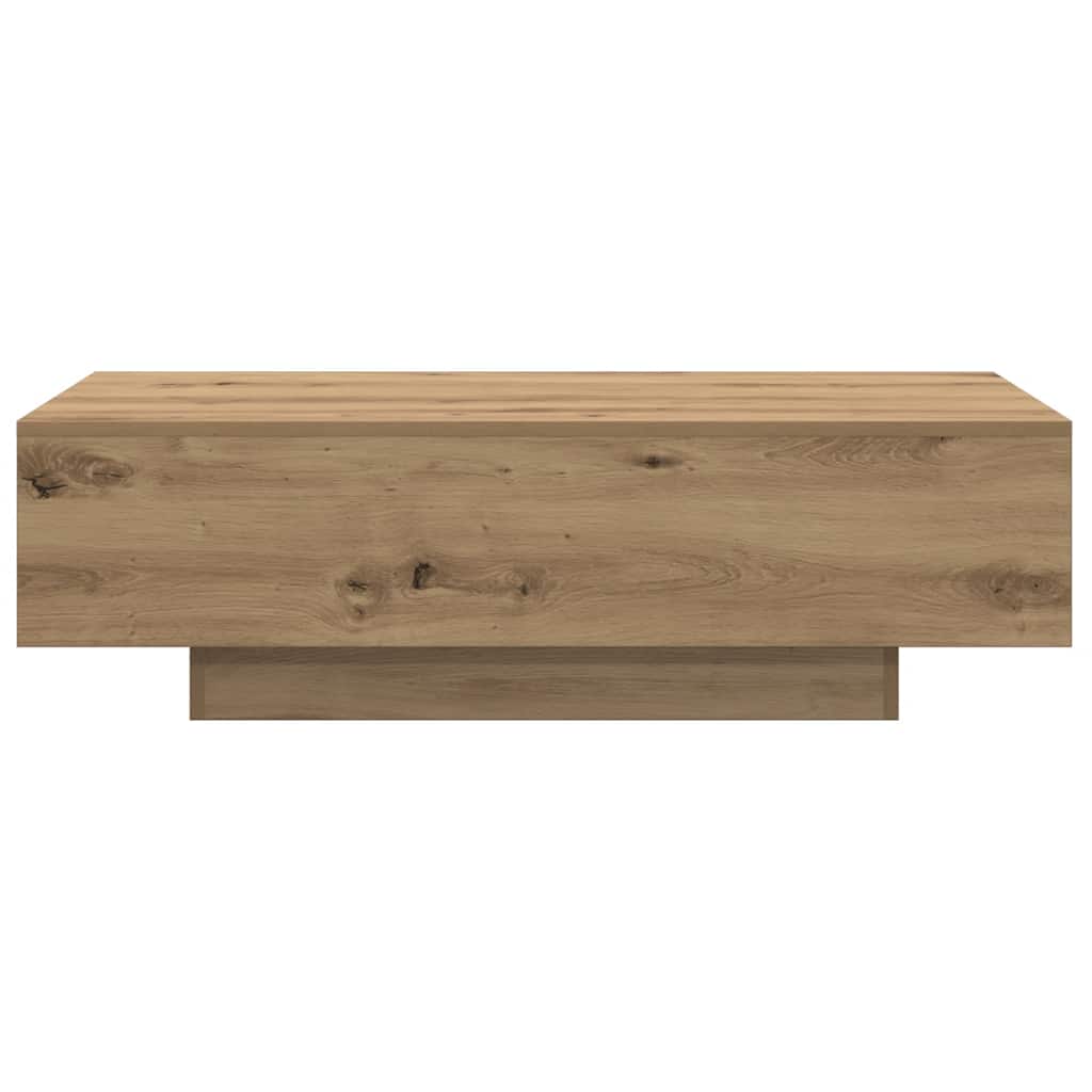 kézműves tölgy színű szerelt fa dohányzóasztal 100x49,5x31 cm