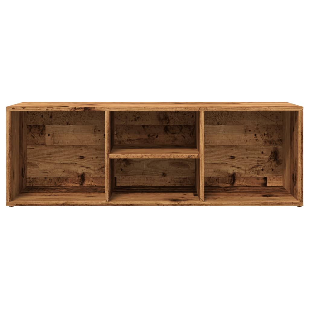 antik fa színű szerelt fa cipőtároló pad 105 x 35 x 35 cm