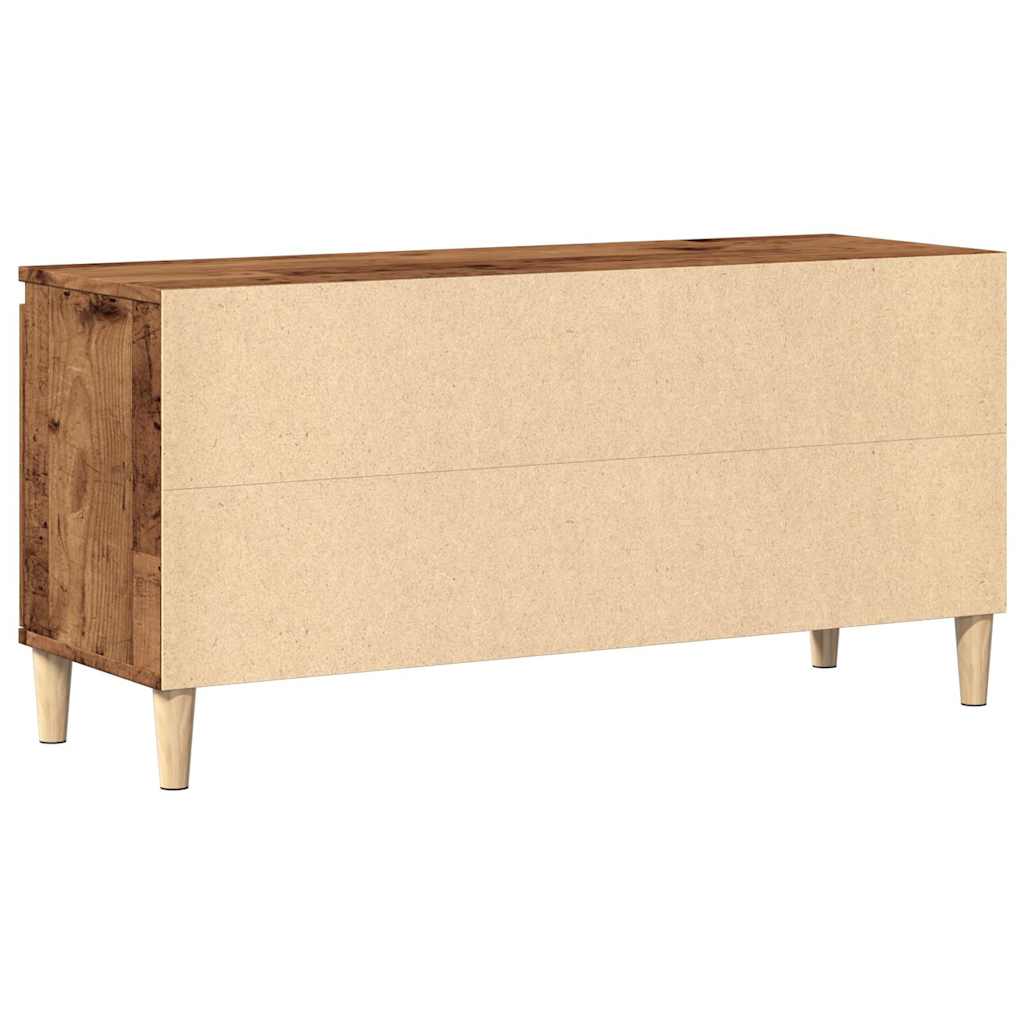 antik fa színű szerelt fa TV-szekrény 102 x 35 x 50 cm