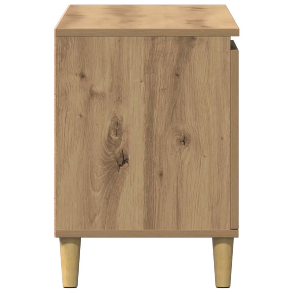 kézműves tölgy színű szerelt fa TV-szekrény 102x35x50 cm