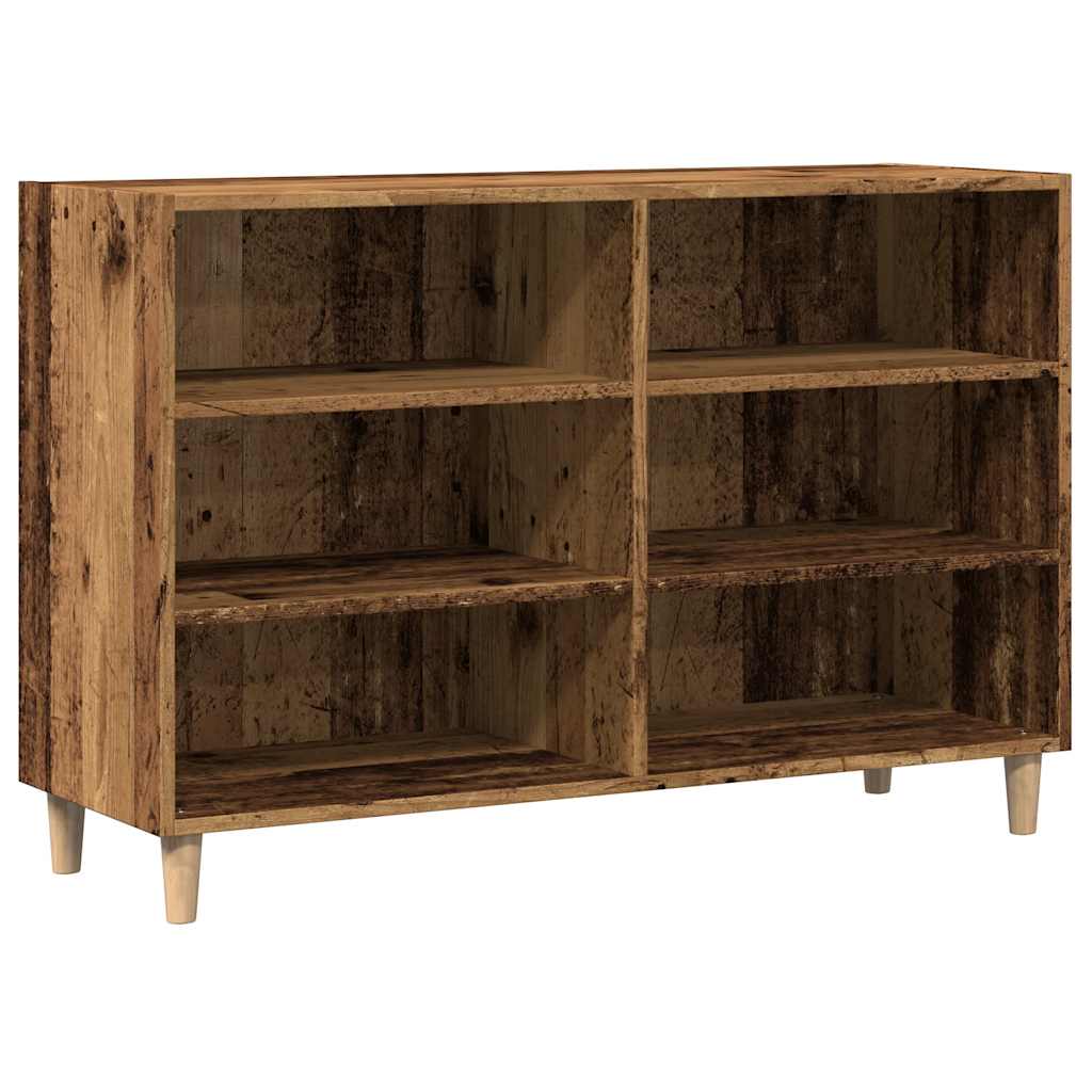 antik fa színű szerelt fa tálalószekrény 103,5 x 35 x 70 cm