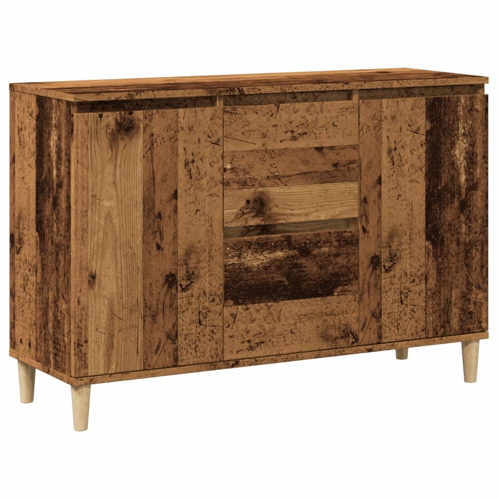 antik fa színű szerelt fa tálalószekrény 102 x 35 x 70 cm
