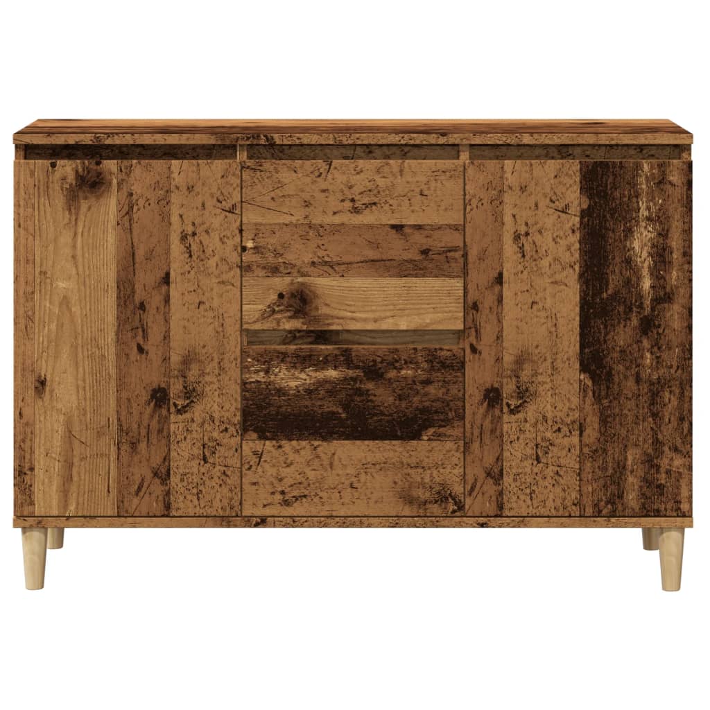 antik fa színű szerelt fa tálalószekrény 102 x 35 x 70 cm