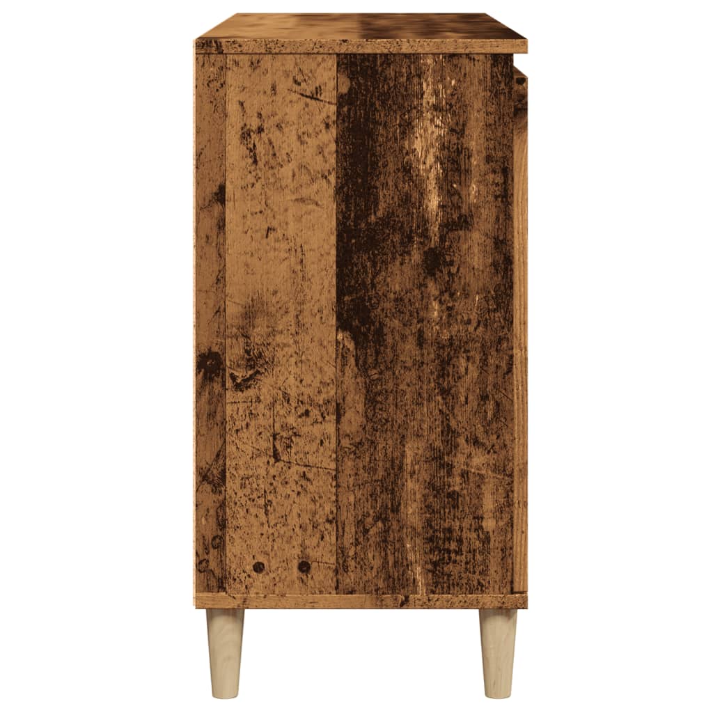 antik fa színű szerelt fa tálalószekrény 102 x 35 x 70 cm