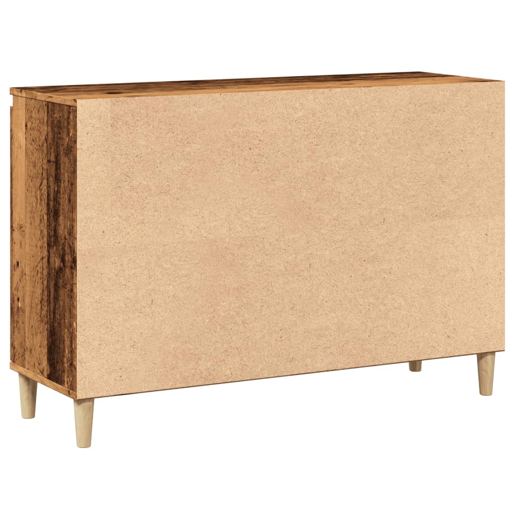antik fa színű szerelt fa tálalószekrény 102 x 35 x 70 cm