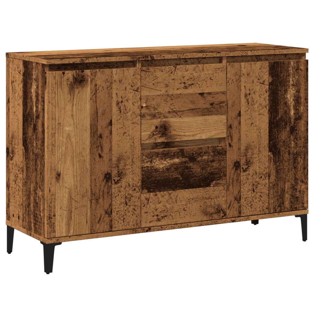 antik fa színű szerelt fa tálalószekrény 102 x 35 x 70 cm