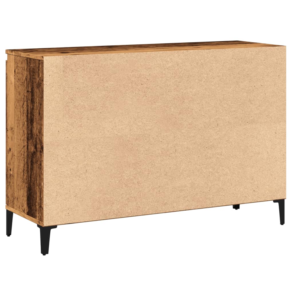 antik fa színű szerelt fa tálalószekrény 102 x 35 x 70 cm