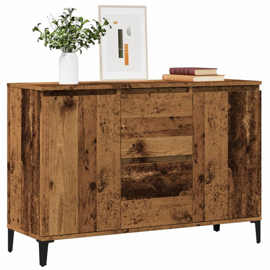 antik fa színű szerelt fa tálalószekrény 102 x 35 x 70 cm