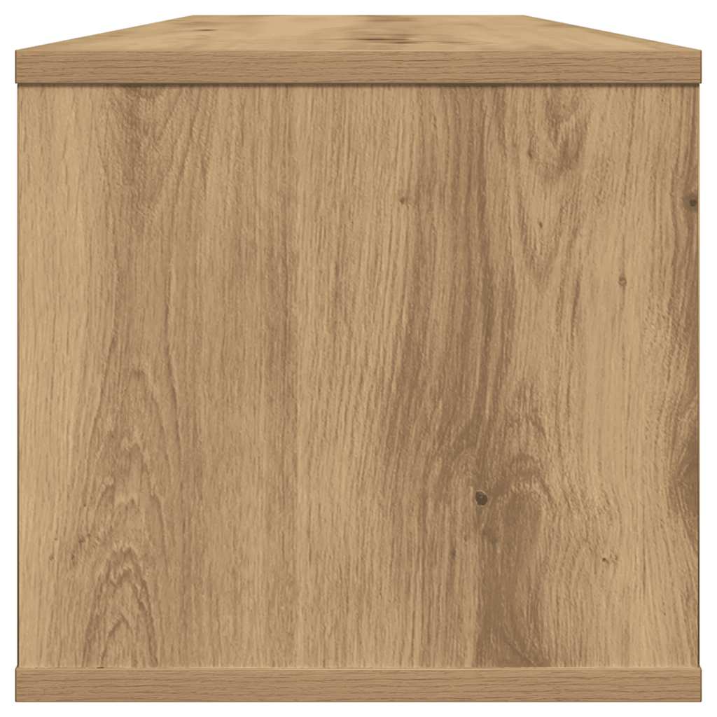 kézműves tölgy színű szerelt fa faliszekrény 101x30x29 cm