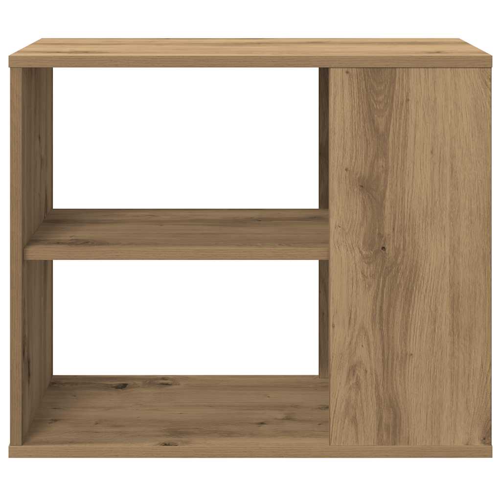 kézműves tölgy színű szerelt fa kisszekrény 60 x 30 x 50 cm