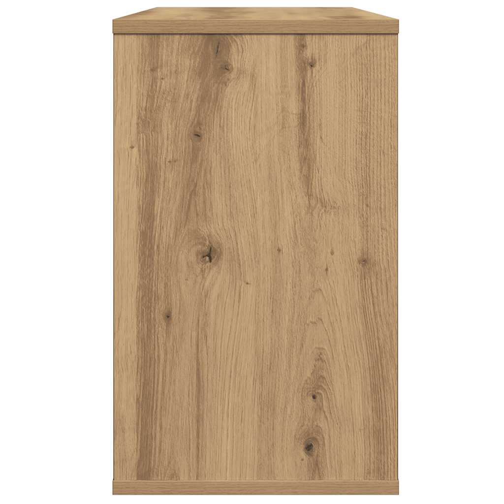kézműves tölgy színű szerelt fa kisszekrény 60 x 30 x 50 cm