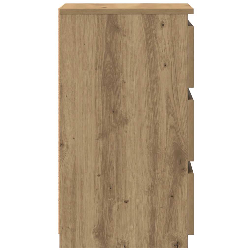 éjjeliszekrények 2 db Artisan tölgy 40x35x62,5 cm műfa