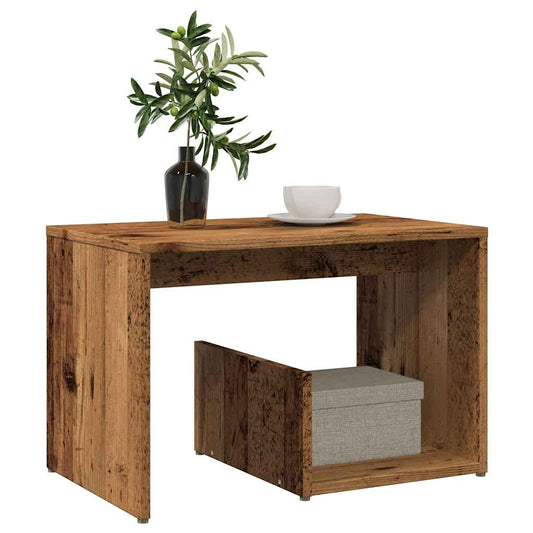 Oldalasztal Régi fa 59x36x38 cm Gépelt fa