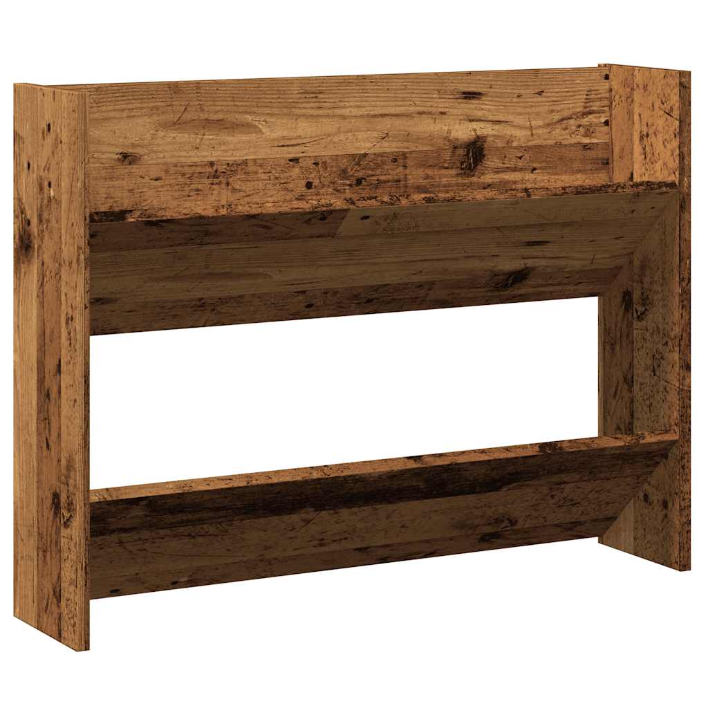antik fa színű szerelt fa fali cipőszekrény 80 x 18 x 60 cm