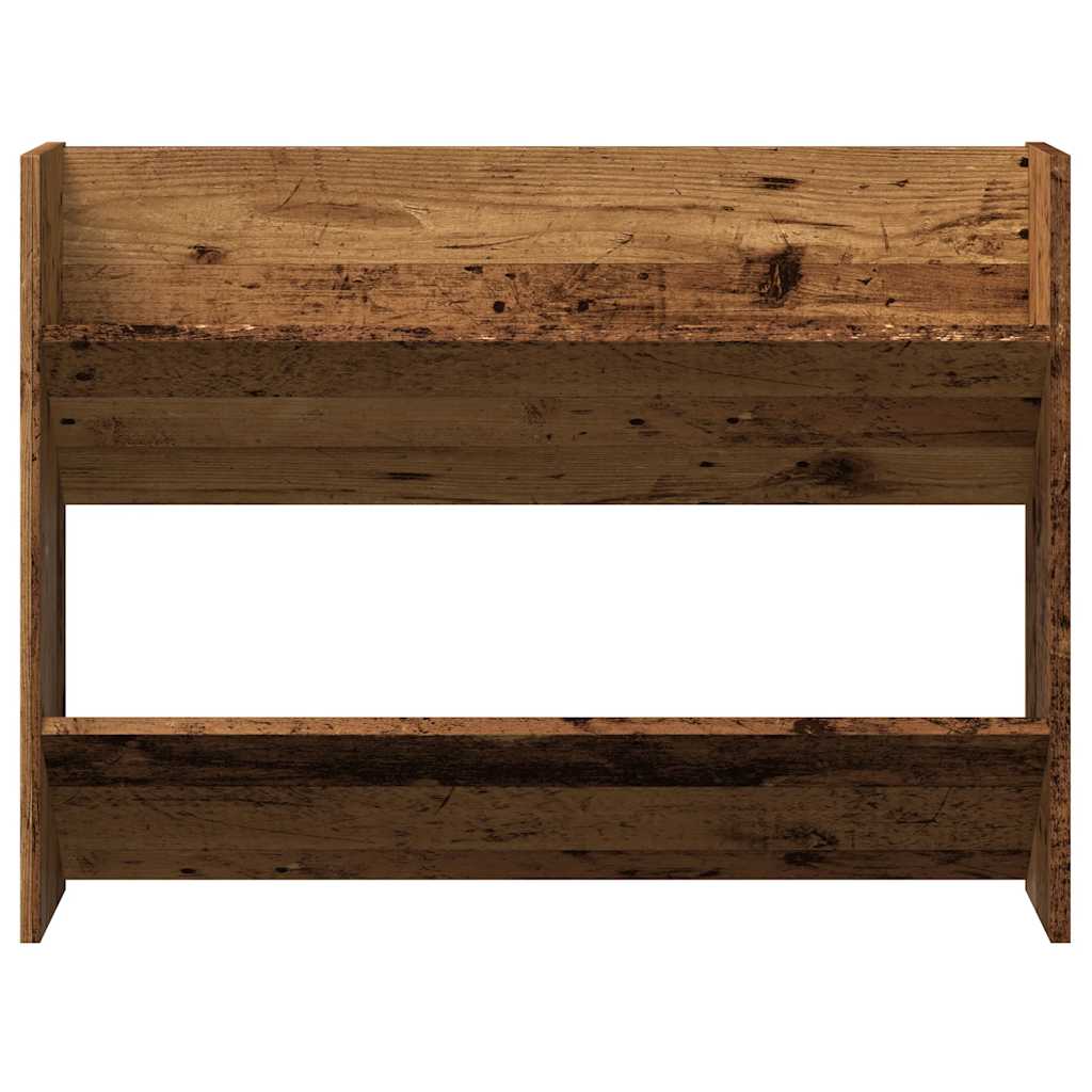 antik fa színű szerelt fa fali cipőszekrény 80 x 18 x 60 cm