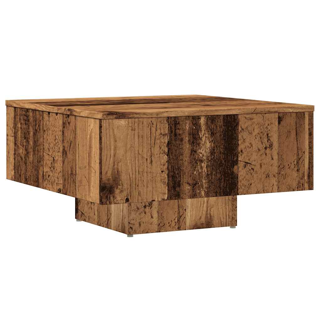 antik fa színű szerelt fa dohányzóasztal 60 x 60 x 31,5 cm