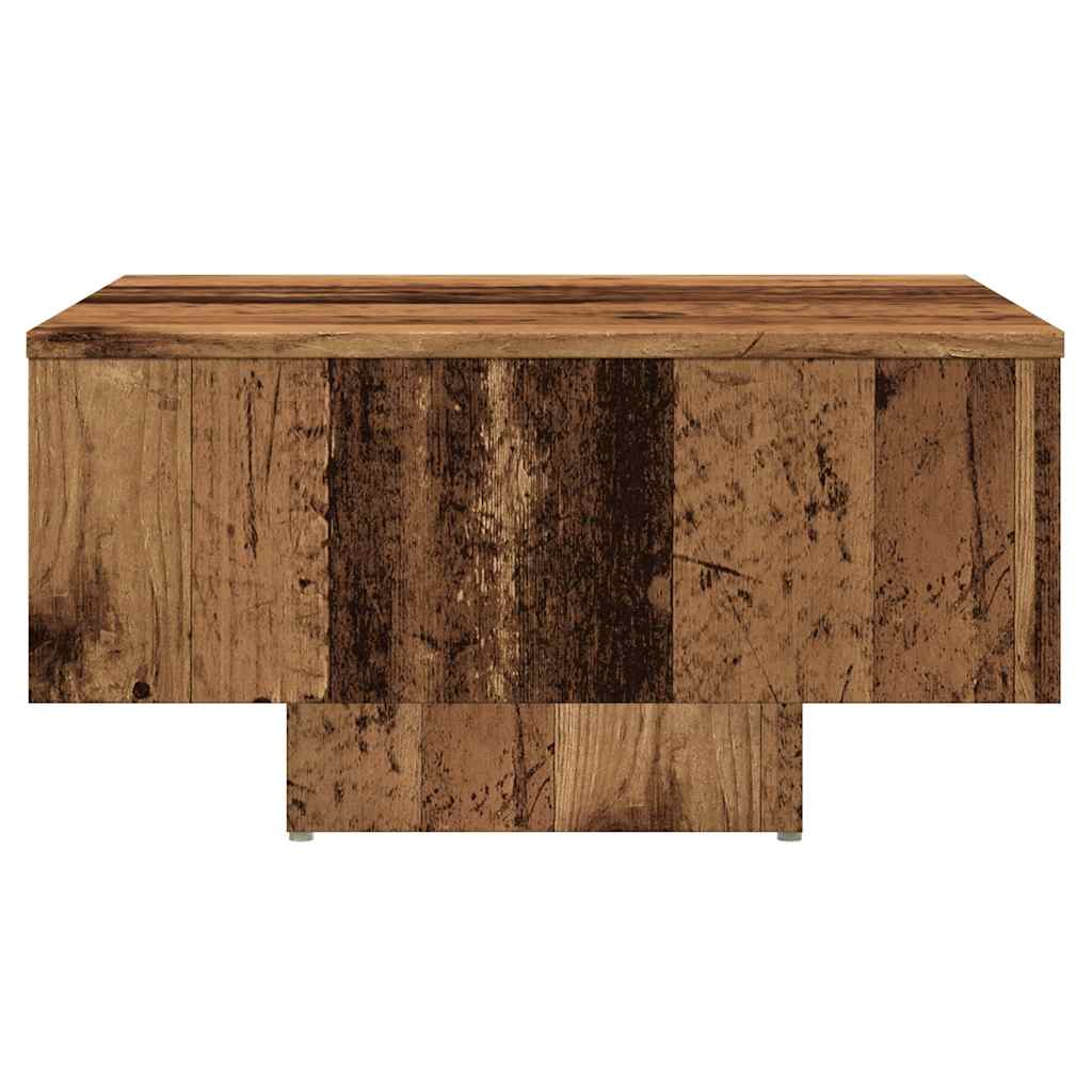 antik fa színű szerelt fa dohányzóasztal 60 x 60 x 31,5 cm