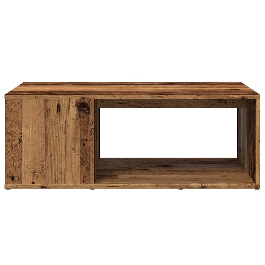 antik fa színű szerelt fa dohányzóasztal 90 x 67 x 33 cm