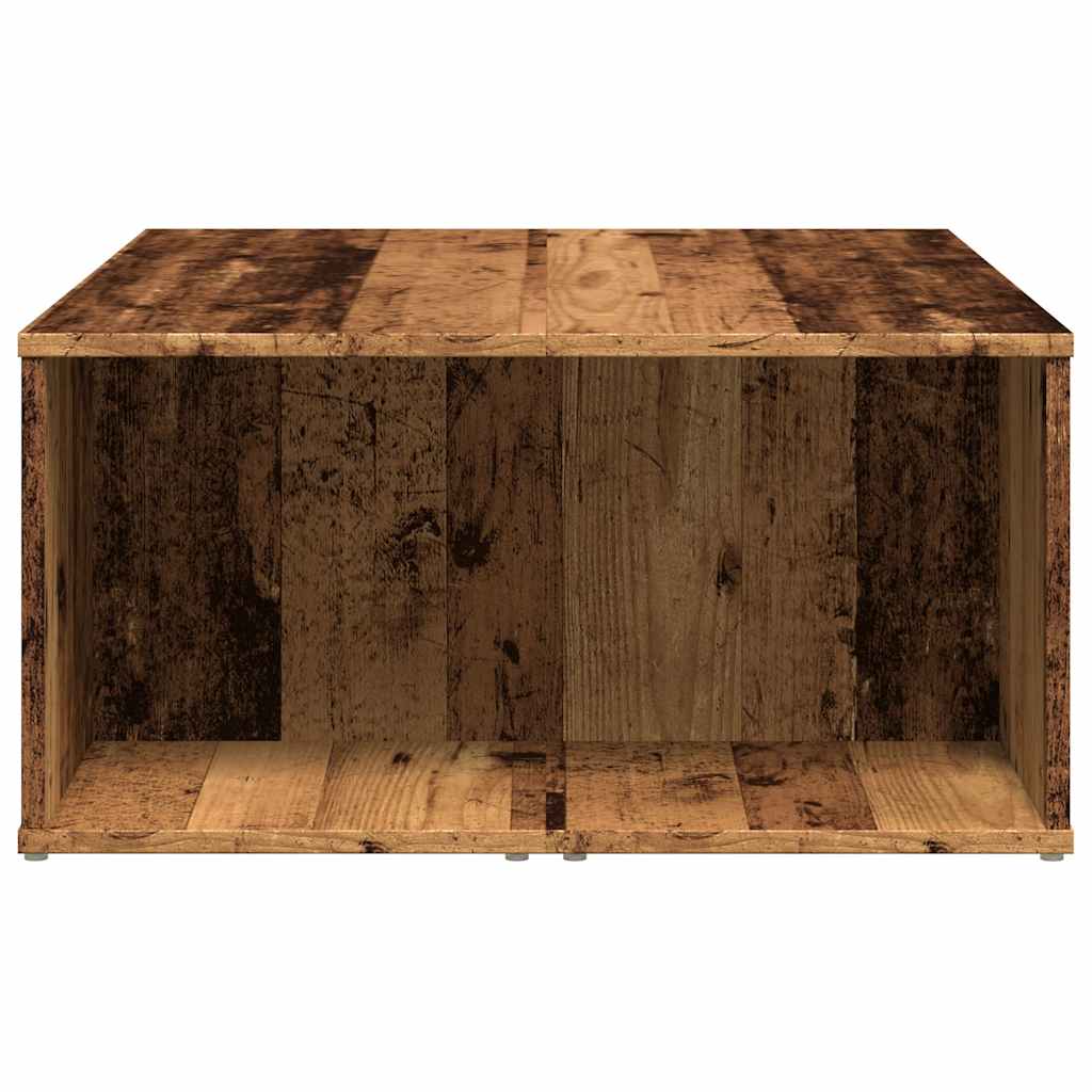 antik fa színű szerelt fa dohányzóasztal 90 x 67 x 33 cm