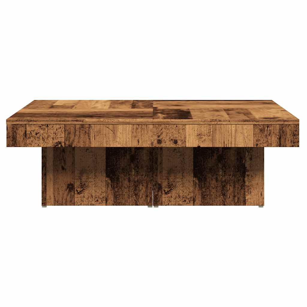 antik fa színű szerelt fa dohányzóasztal 90 x 90 x 28 cm