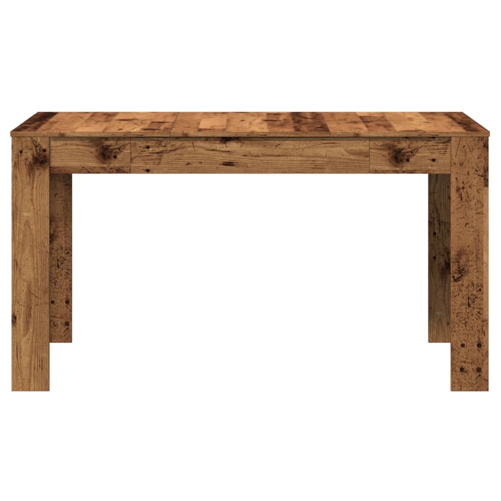 antik fa színű szerelt fa étkezőasztal 140 x 74,5 x 76 cm
