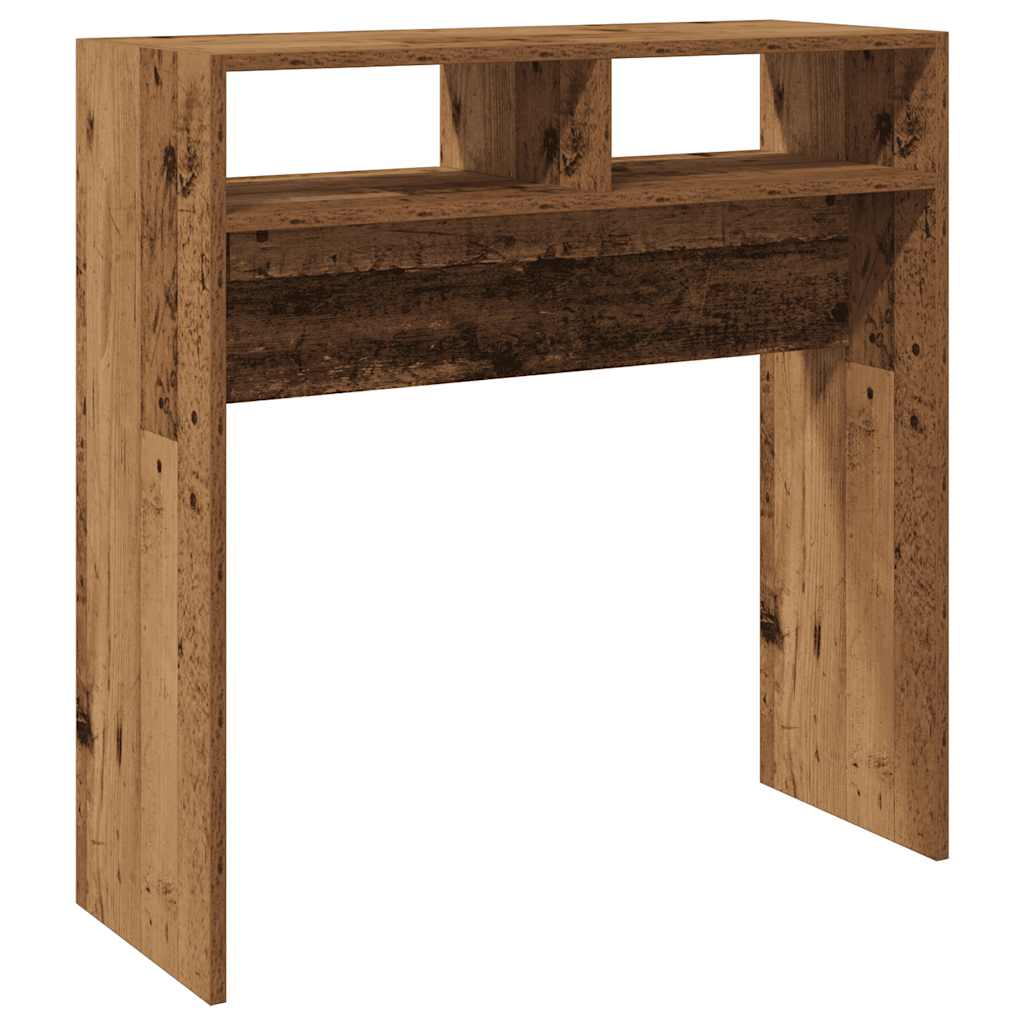 antik fa színű szerelt fa tálalóasztal 78 x 30 x 80 cm