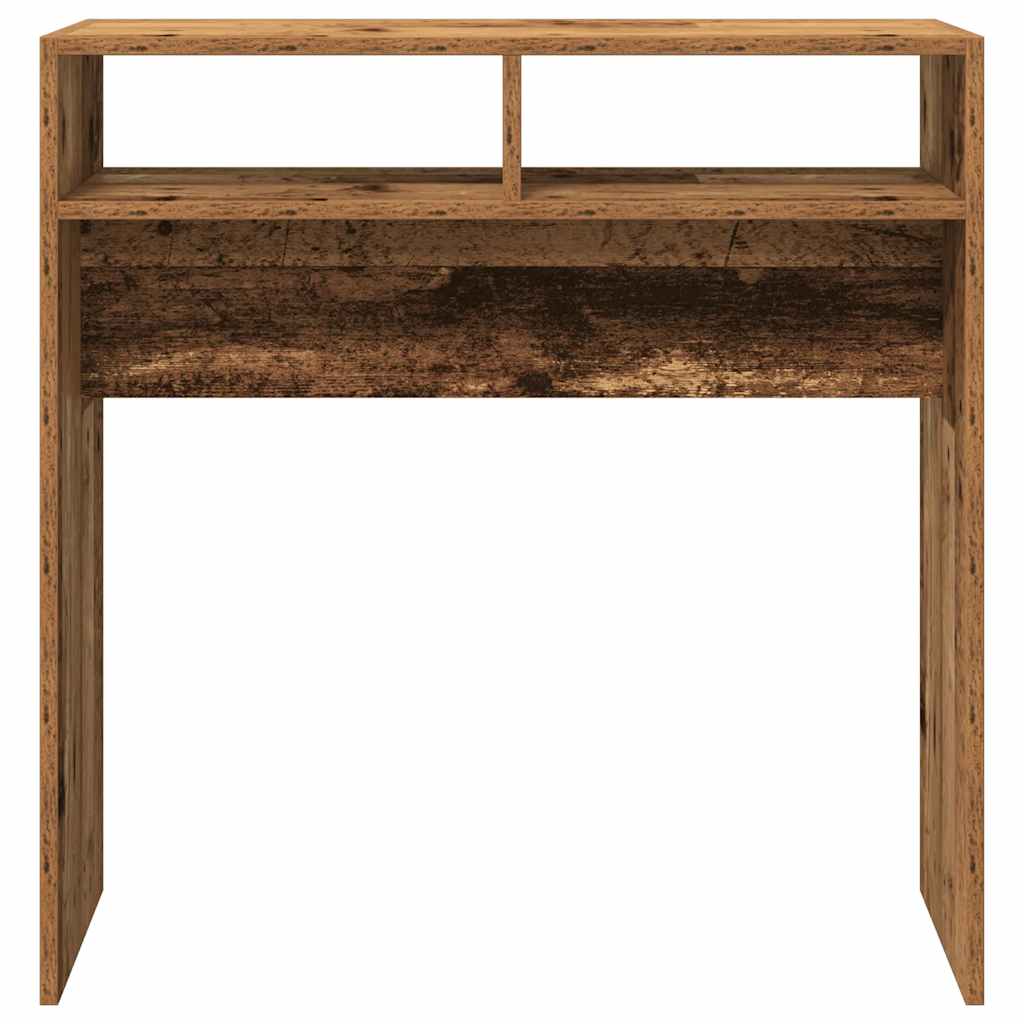 antik fa színű szerelt fa tálalóasztal 78 x 30 x 80 cm