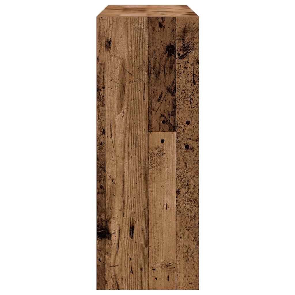 antik fa színű szerelt fa tálalóasztal 78 x 30 x 80 cm