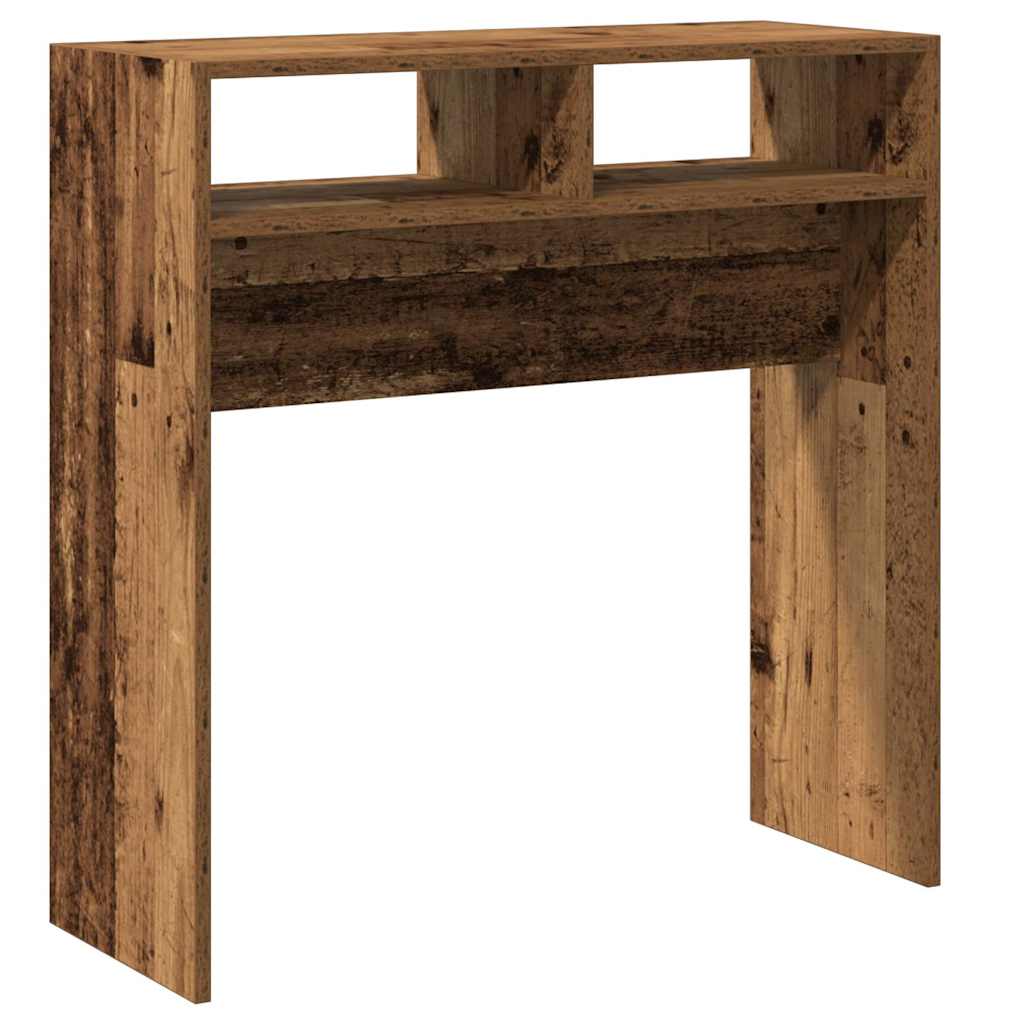 antik fa színű szerelt fa tálalóasztal 78 x 30 x 80 cm