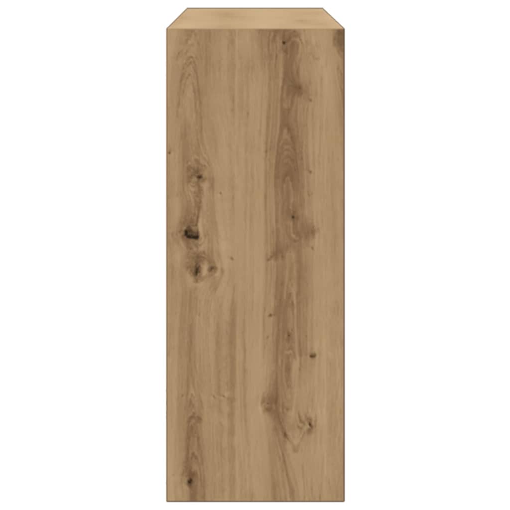 kézműves tölgy színű szerelt fa dohányzóasztal 78 x 30 x 80 cm