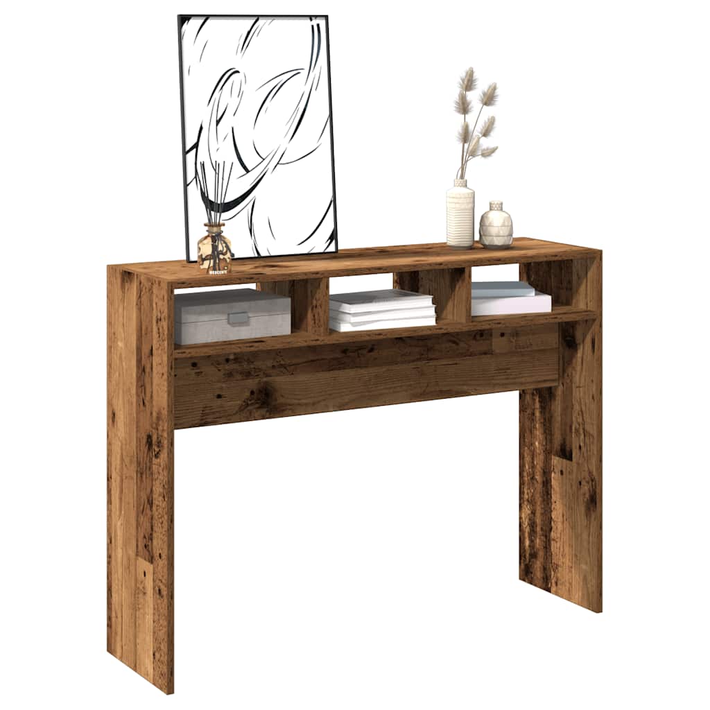 Konzolasztal régi fa 105x30x80 cm műszaki fa