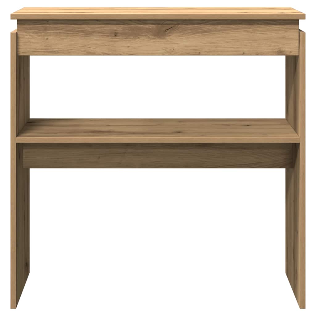 kézműves tölgy színű szerelt fa dohányzóasztal 80 x 30 x 80 cm
